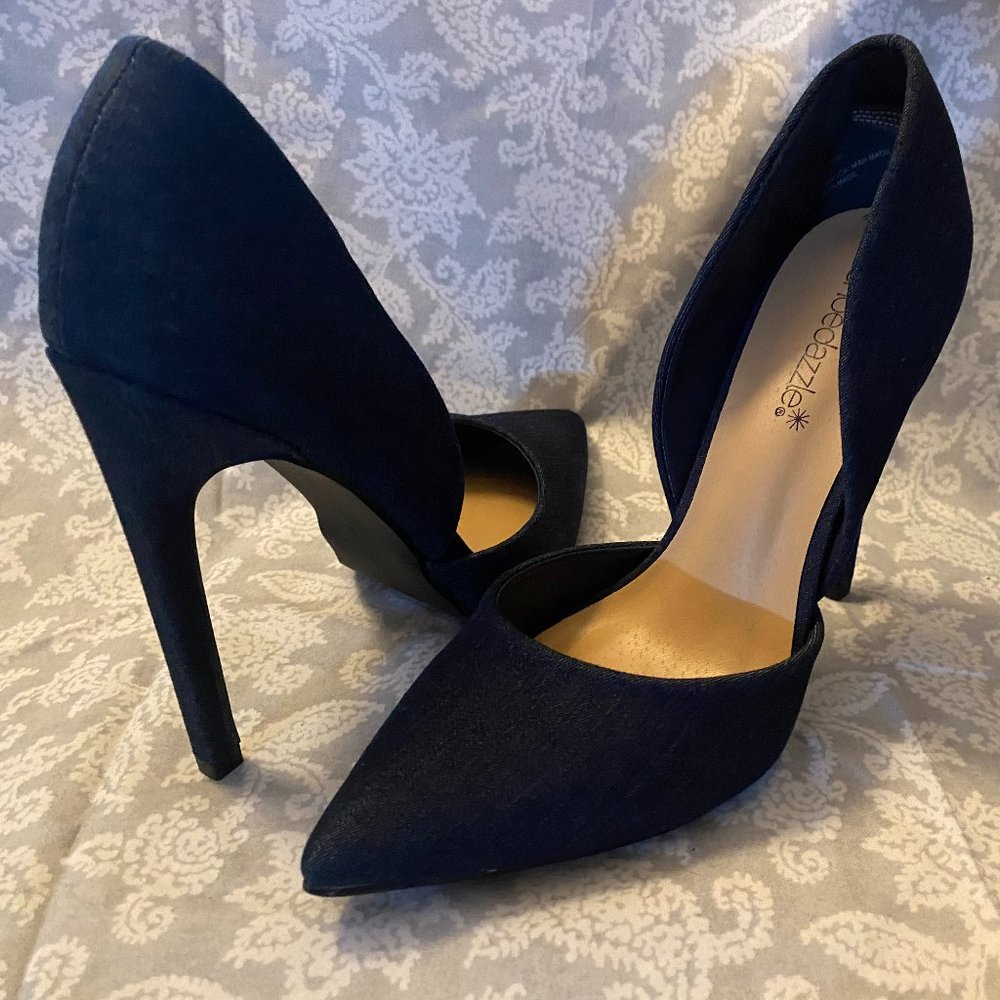 Shoe Dazzle Amandalyn High Heel Denim Color size 7
